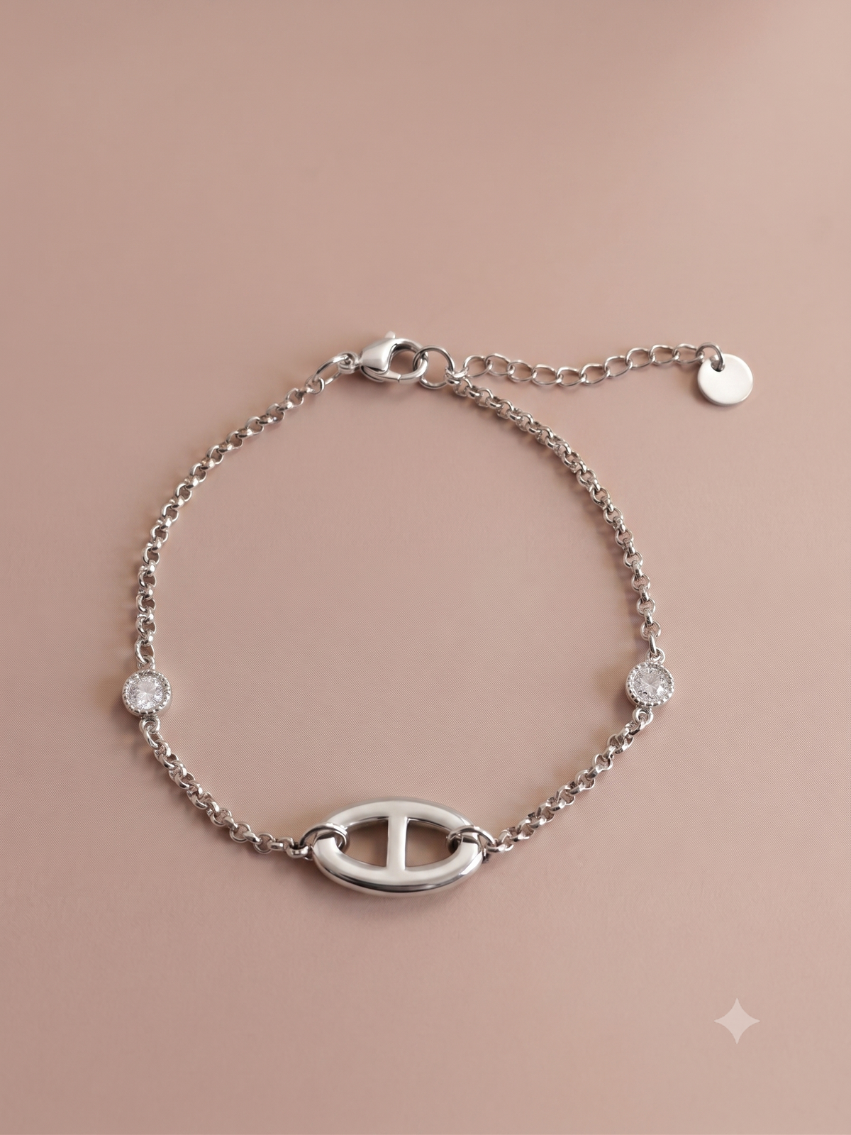 Bracelet Perla – Chaîne Maillon Zirconium – Argent