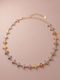 Collier Lyana – Fleurs Serties de Strass – Multicolore