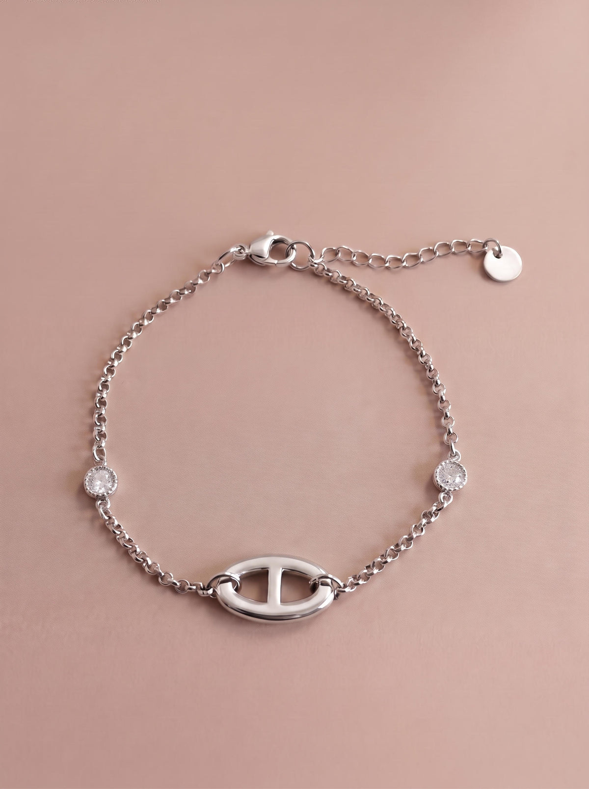 Bracelet Perla – Chaîne Maillon Zirconium – Argenté