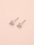 Puces Léora – Trio Mini Strass – Argenté