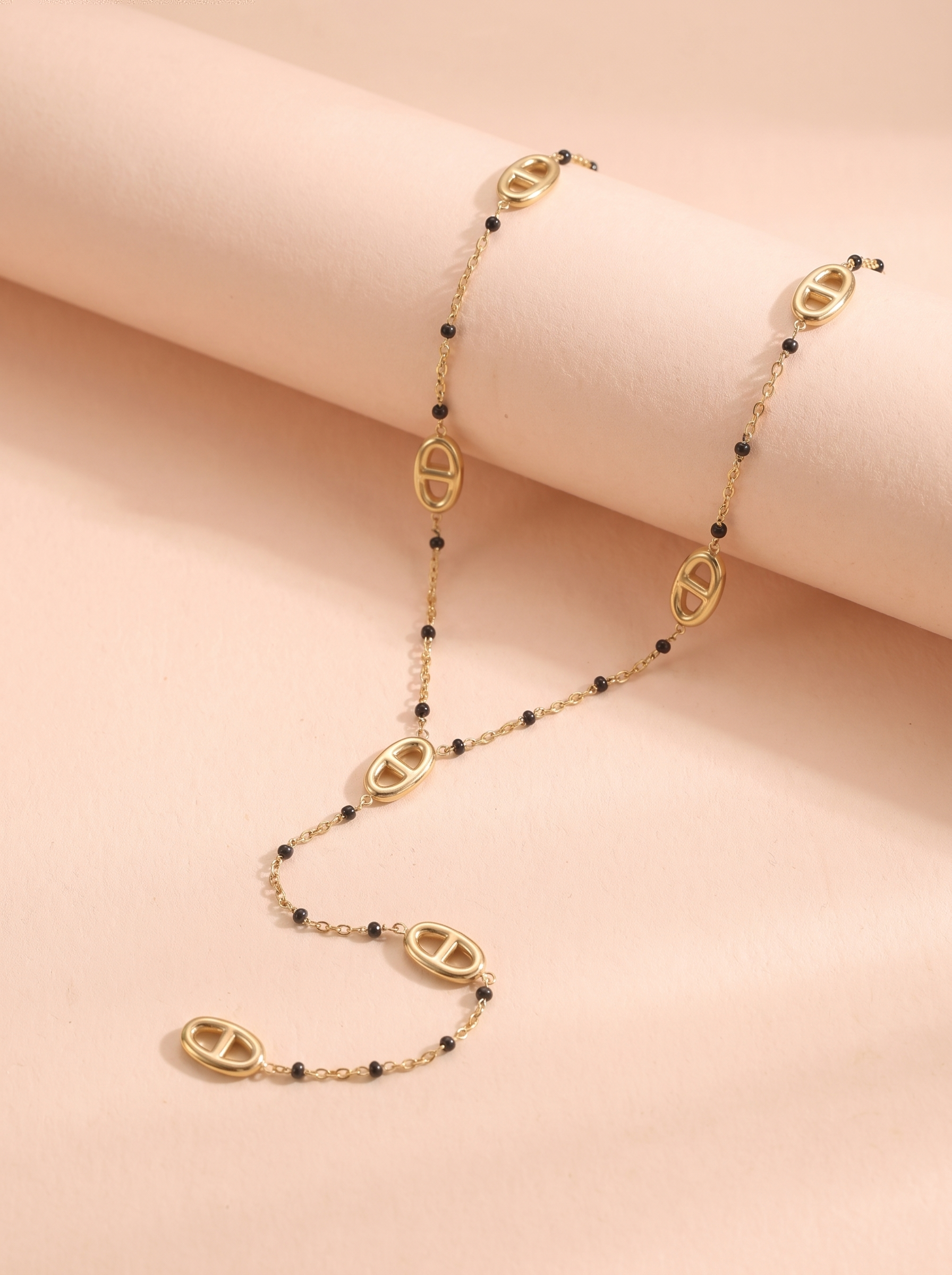 Collier Marina – Chaîne Maille Marine – Noir