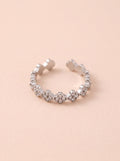 Bague Lyana – Fine Sertie de Fleurs – Argenté