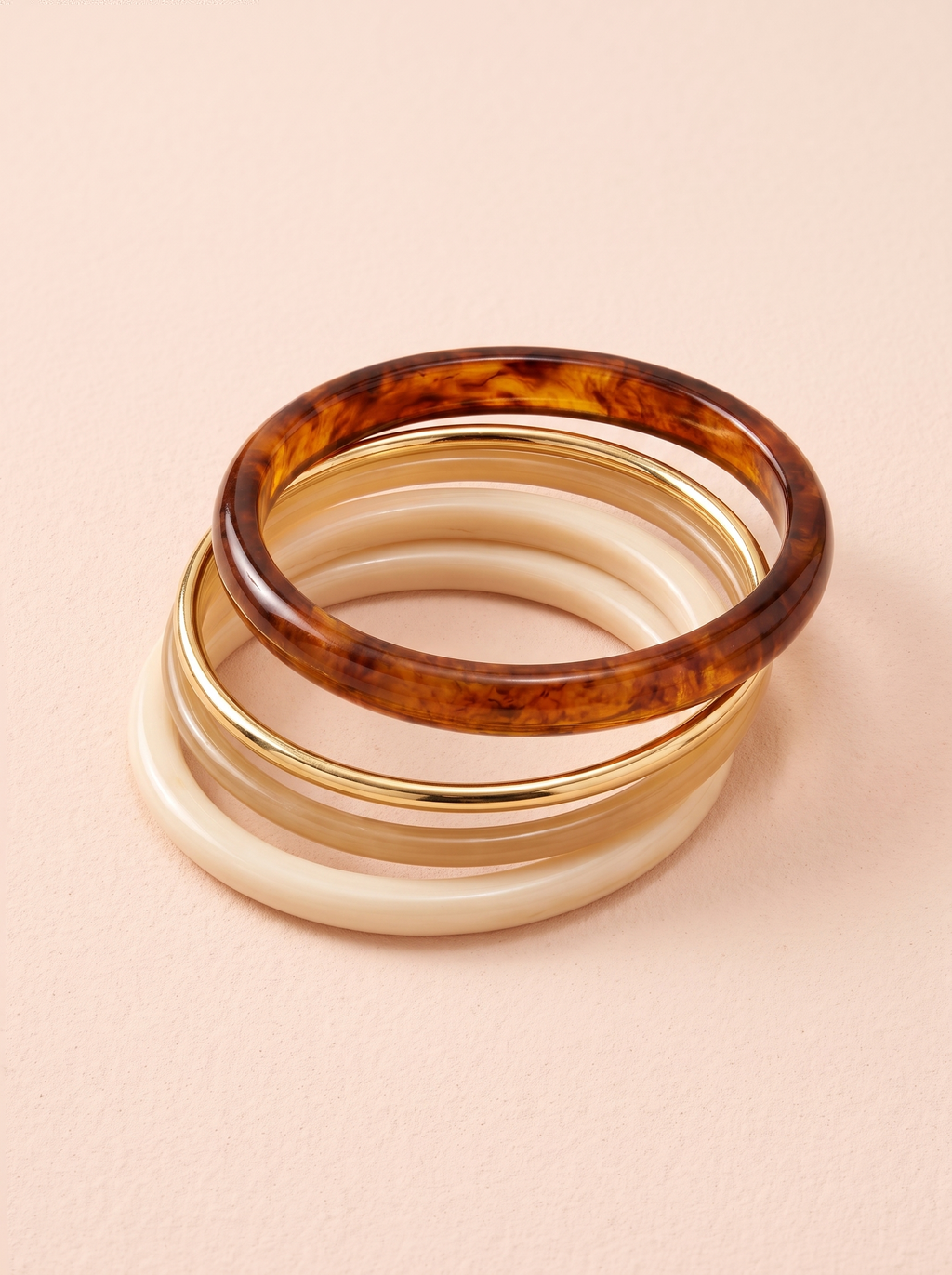 Bracelets Éléonore – Lot de 4 Joncs Marbrés