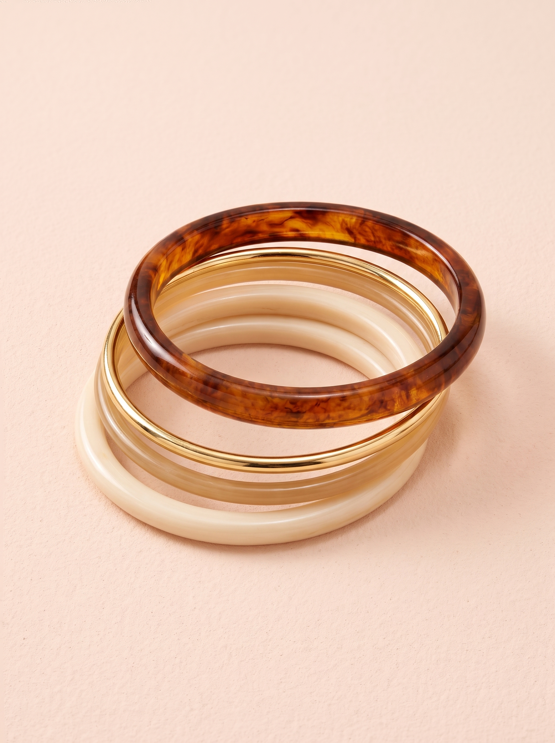 Bracelets Éléonore – Lot de 4 Joncs Marbrés